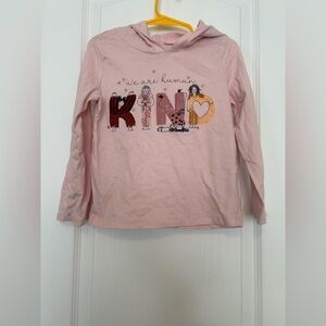 Carter's Pink Long Sleeve Tee with 'Kind' Graphic